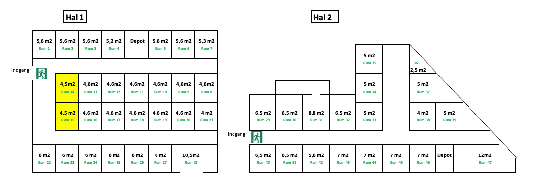 Vallø Depotrum 4,5 m²