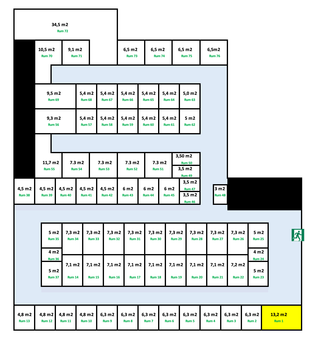 Næstved Depotrum 13,2 m2